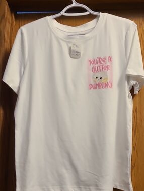 White 'You're a Glitter Dumpling' Graphic Tee